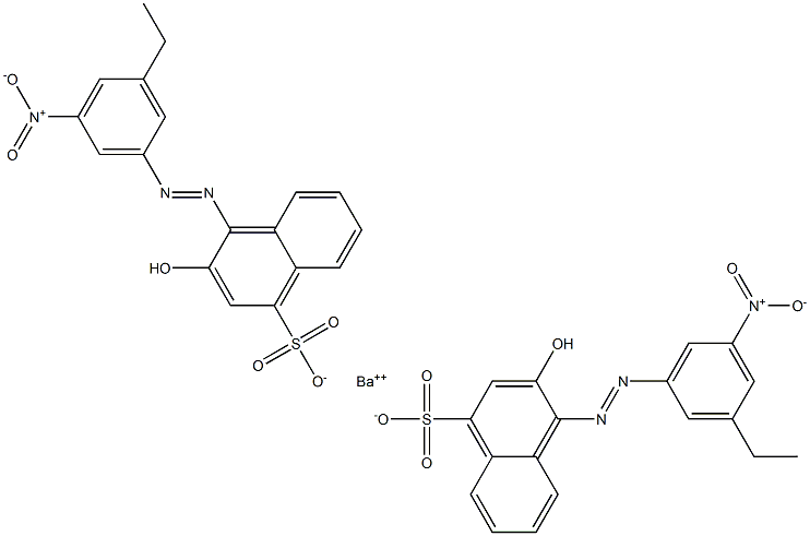 Bis[1-[(3-ethyl-5-nitrophenyl)azo]-2-hydroxy-4-naphthalenesulfonic acid]barium salt Struktur