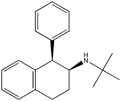 (1R,2S)-N-tert-Butyl-1-phenyl-1,2,3,4-tetrahydronaphthalen-2-amine Struktur