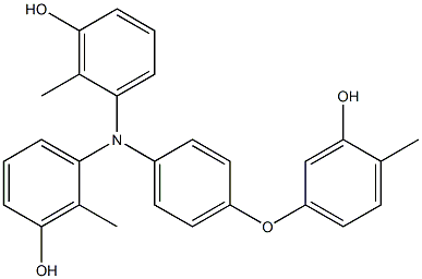 N,N-Bis(3-hydroxy-2-methylphenyl)-4-(3-hydroxy-4-methylphenoxy)benzenamine Struktur