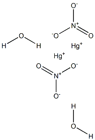 Dimercury(I) dinitrate dihydrate Struktur