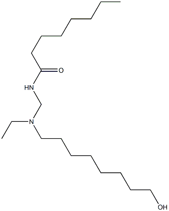 N-[[N-Ethyl-N-(8-hydroxyoctyl)amino]methyl]octanamide Struktur