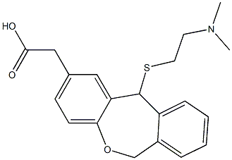 11-[[2-(Dimethylamino)ethyl]thio]-6,11-dihydrodibenz[b,e]oxepin-2-acetic acid Struktur