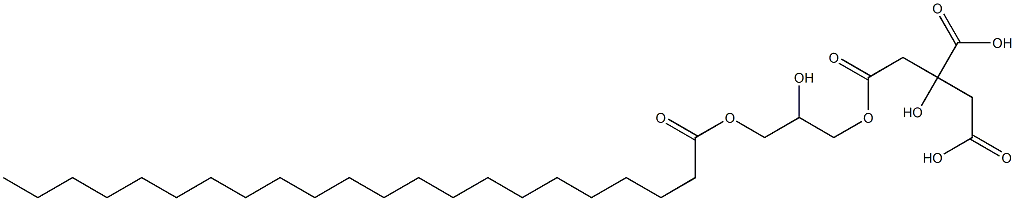 Citric acid dihydrogen 1-(2-hydroxy-3-docosanoyloxypropyl) ester Struktur