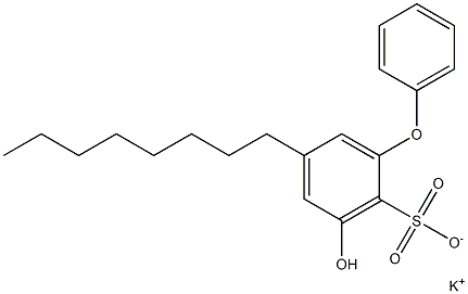 3-Hydroxy-5-octyl[oxybisbenzene]-2-sulfonic acid potassium salt Struktur