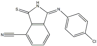 7-Cyano-2,3-dihydro-3-(4-chlorophenylimino)-1H-isoindole-1-thione Struktur