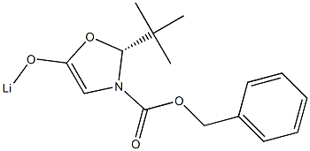 (2R)-5-Lithiooxy-2-tert-butyl-4-oxazoline-3-carboxylic acid benzyl ester Struktur