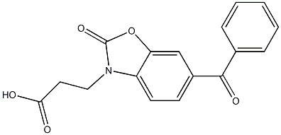 3-(2-Oxo-2,3-dihydro-6-benzoylbenzoxazole-3-yl)propanoic acid Struktur