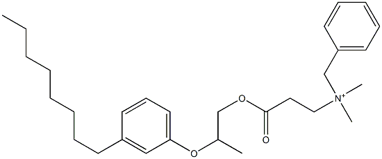 N,N-Dimethyl-N-benzyl-N-[2-[[2-(3-octylphenyloxy)propyl]oxycarbonyl]ethyl]aminium Struktur