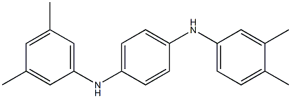 N-(3,4-Dimethylphenyl)-N'-(3,5-dimethylphenyl)-p-phenylenediamine Struktur