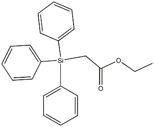 Triphenylsilylacetic acid ethyl ester Struktur