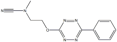 6-[2-(Methylcyanoamino)ethoxy]-3-phenyl-1,2,4,5-tetrazine Struktur