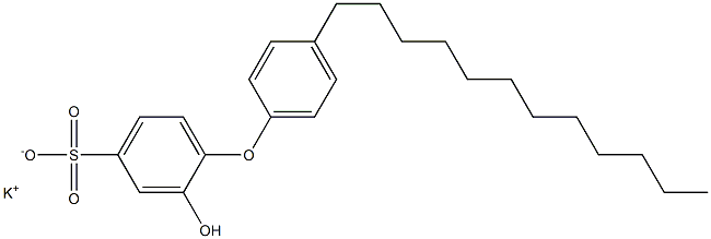 2-Hydroxy-4'-dodecyl[oxybisbenzene]-4-sulfonic acid potassium salt Struktur