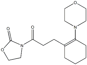 3-[3-(2-Morpholino-1-cyclohexenyl)propionyl]oxazolidin-2-one Struktur