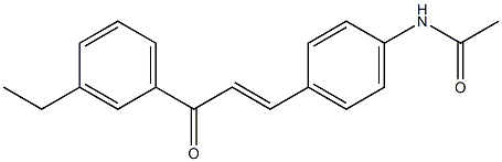 4-Acetylamino-3'-ethyl-trans-chalcone Struktur