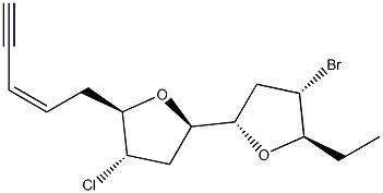 (2R,2'S,4S,4'S,5R,5'R)-Octahydro-4-chloro-4'-bromo-5-[(2Z)-2-penten-4-ynyl]-5'-ethyl[2,2'-bifuran] Struktur