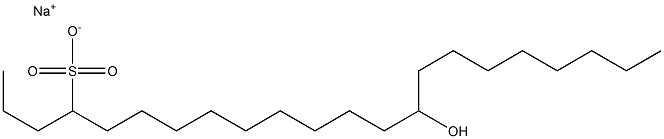 14-Hydroxydocosane-4-sulfonic acid sodium salt Struktur