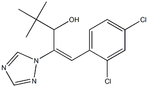 (E)-1-(2,4-Dichlorophenyl)-4,4-dimethyl-2-(1H-1,2,4-triazol-1-yl)-1-penten-3-ol Struktur