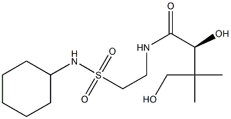 [S,(-)]-N-[2-(Cyclohexylsulfamoyl)ethyl]-2,4-dihydroxy-3,3-dimethylbutyramide Struktur