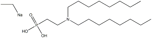 2-(Dioctylamino)ethylphosphonic acid ethyl=sodium ester salt Struktur