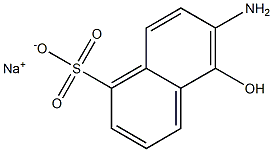 5-Hydroxy-6-amino-1-naphthalenesulfonic acid sodium salt Struktur