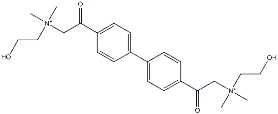 N,N'-[1,1'-Biphenyl-4,4'-diylbis(2-oxoethane-2,1-diyl)]bis[N,N-dimethyl-2-hydroxyethanaminium] Struktur