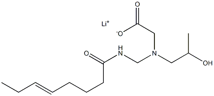 N-(2-Hydroxypropyl)-N-(5-octenoylaminomethyl)glycine lithium salt Struktur