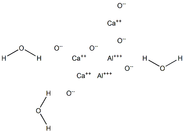 Dialuminum tricalcium hexaoxide trihydrate Struktur