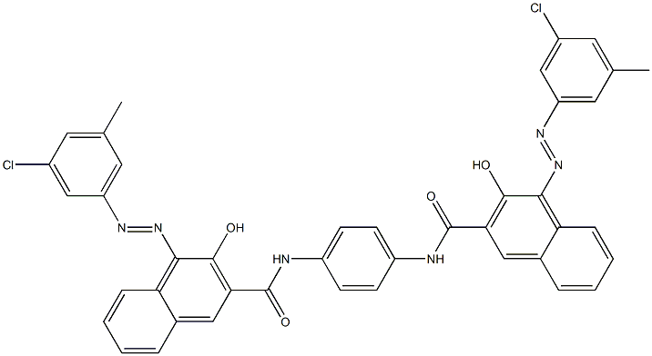 N,N'-(1,4-Phenylene)bis[4-[(3-chloro-5-methylphenyl)azo]-3-hydroxy-2-naphthalenecarboxamide] Struktur