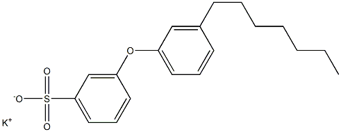 3-(3-Heptylphenoxy)benzenesulfonic acid potassium salt Struktur