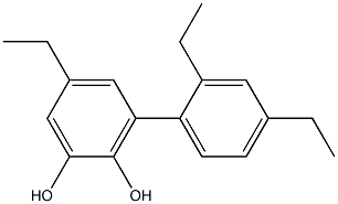 4-Ethyl-6-(2,4-diethylphenyl)benzene-1,2-diol Struktur