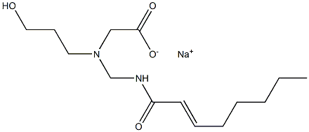 N-(3-Hydroxypropyl)-N-(2-octenoylaminomethyl)glycine sodium salt Struktur