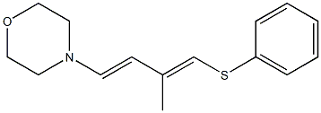 (3E)-1-(Phenylthio)-2-methyl-4-morpholino-1,3-butadiene Struktur