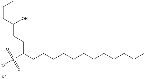 4-Hydroxynonadecane-7-sulfonic acid potassium salt Struktur