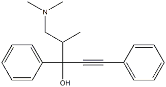 4-Methyl-5-(dimethylamino)-1,3-diphenyl-1-pentyn-3-ol Struktur