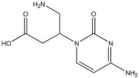 3-[(4-Amino-1,2-dihydro-2-oxopyrimidin)-1-yl]-4-aminobutanoic acid Struktur