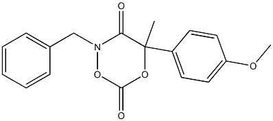 2-Benzyl-4-methyl-4-(4-methoxyphenyl)-2H-1,5,2-dioxazine-3,6(4H)-dione Struktur