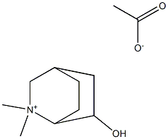 2,2-Dimethyl-2-azoniabicyclo[2.2.2]octan-6-ol acetate Struktur