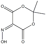 2,2-Dimethyl-5-hydroxyimino-1,3-dioxane-4,6-dione Struktur