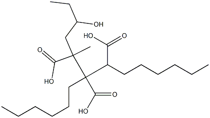 Butane-1,2,3-tricarboxylic acid 3-(2-hydroxybutyl)1,2-dihexyl ester Struktur