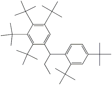 1-(2,3,4,5-Tetra-tert-butylphenyl)-1-(2,4-di-tert-butylphenyl)propane Struktur