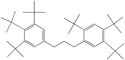 1-(2,4,5-Tri-tert-butylphenyl)-3-(3,4,5-tri-tert-butylphenyl)propane Struktur