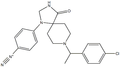 4-[3-[1-(4-Chlorophenyl)ethyl]-10-oxo-3,7,9-triazaspiro[5.4]decan-7-yl]benzenediazonium Struktur