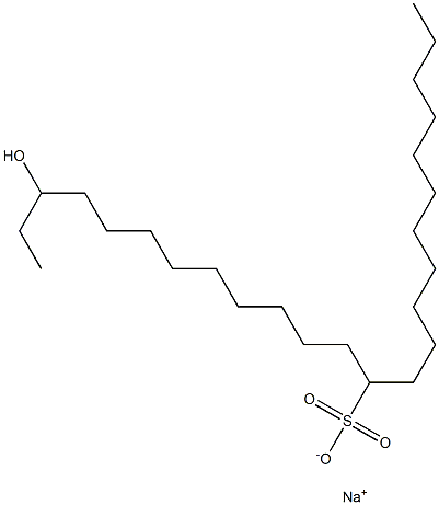 22-Hydroxytetracosane-12-sulfonic acid sodium salt Struktur