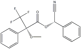 (S)-3,3,3-Trifluoro-2-methoxy-2-phenylpropanoic acid (S)-cyano(phenyl)methyl ester Struktur