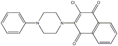 3-Chloro-2-[4-phenylpiperazino]-1,4-naphthoquinone Struktur