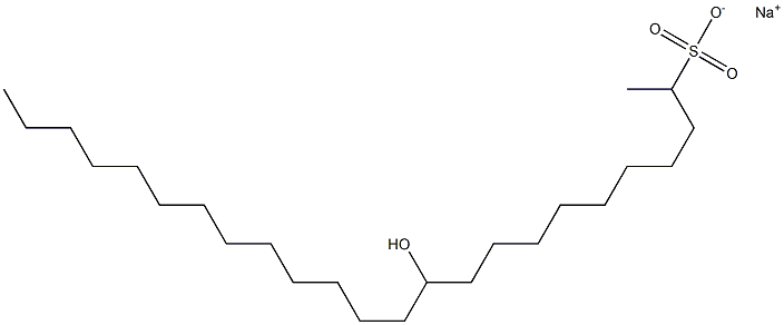 11-Hydroxytetracosane-2-sulfonic acid sodium salt Struktur