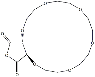 [2R,3R,(+)]-1,4,7,10,13,16-Hexaoxacyclooctadecane-2,3-dicarboxylic anhydride Struktur