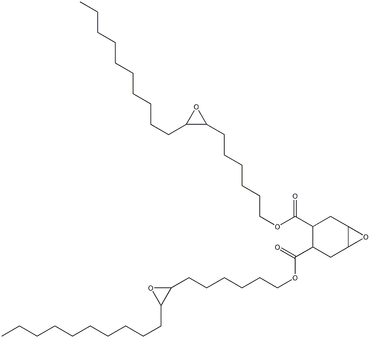 7-Oxabicyclo[4.1.0]heptane-3,4-dicarboxylic acid bis(7,8-epoxyoctadecan-1-yl) ester Struktur