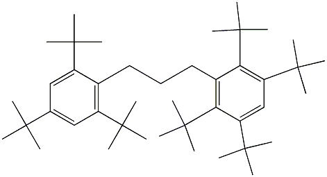 1-(2,3,5,6-Tetra-tert-butylphenyl)-3-(2,4,6-tri-tert-butylphenyl)propane Struktur