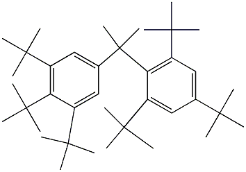 2-(2,4,6-Tri-tert-butylphenyl)-2-(3,4,5-tri-tert-butylphenyl)propane Struktur